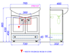 Тумба под раковину Aqwella Франческа 75