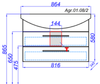 Тумба под раковину Aqwella Allegro 85