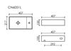 Раковина подвесная Ceramica Nova Element Черная Матовая - 7