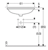 Раковина встраиваемая Geberit VariForm