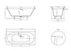 Ванна из искусственного камня Salini Ornella Axis, S-Sense, глянцевая - 5