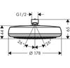 Верхний душ Hansgrohe Crometta Overhead - 5